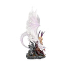 Aarya Dragon Guardian 59cm:-Aarya Dragon Guardian Dragon & Fairy Figurine 59cm