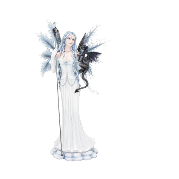 Adica 57cm:-Ice Fairy Figurine With Dragon Companion .