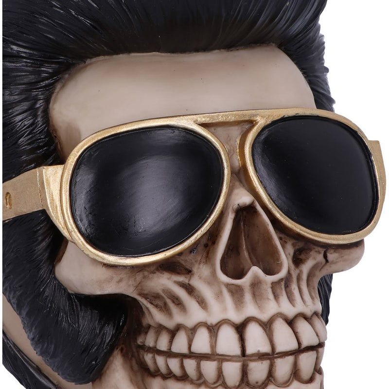 Uh Huh 17cm-Uh Huh The King Elvis Skull Figurine.