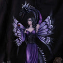 Guardian's Embrace. 60cm:-Guardians Embrace Large Dark Fairy Dragon Ornament