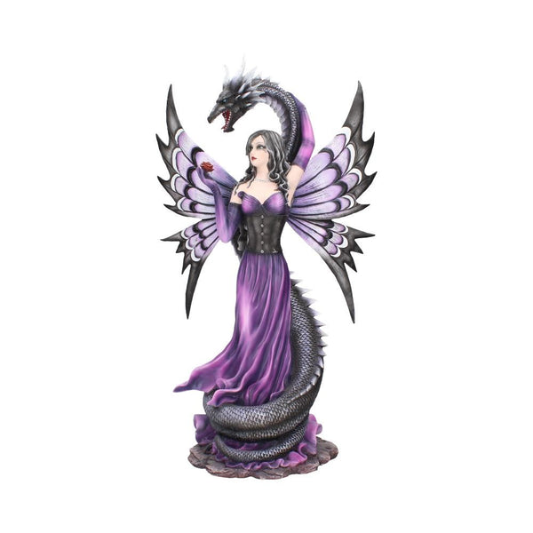 Guardian's Embrace. 60cm:-Guardians Embrace Large Dark Fairy Dragon Ornament