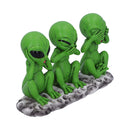 Three Wise Martians 16cm- See No Hear No Speak No Evil Alien Figurines.