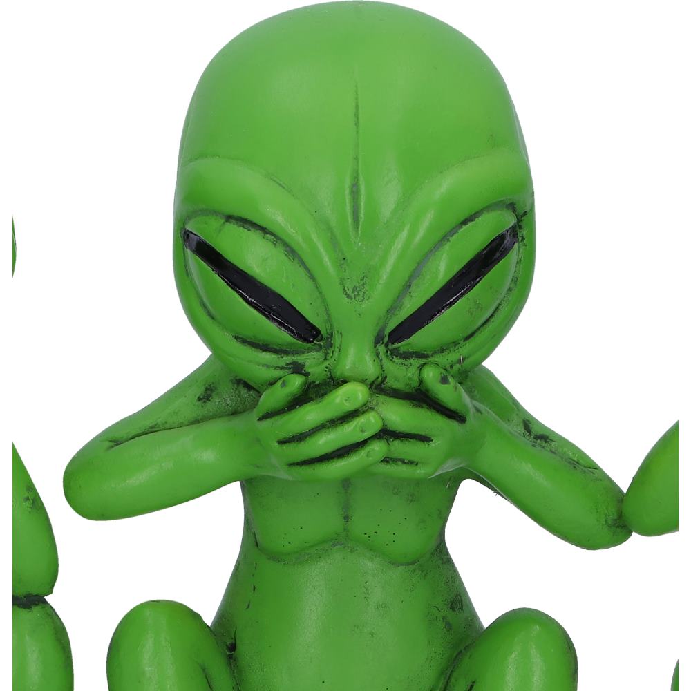 Three Wise Martians 16cm- See No Hear No Speak No Evil Alien Figurines