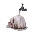 Tapped 24cm- Tapped Pouring Tap Skull Ornament Figurine.