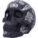 Tattoo Fund (Black)- Black and White Traditional, Tribal Tattoo Fund Skull.