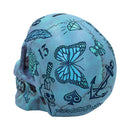 Tattoo Fund (Blue)- Aqua Blue Traditional, Tribal Tattoo Fund Skull.