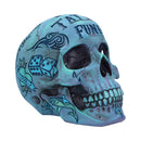 Tattoo Fund (Blue)- Aqua Blue Traditional, Tribal Tattoo Fund Skull.