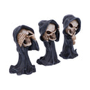 Three Wise Reapers 11cm-See No Hear No Speak No Evil Cartoon Grim Reapers.