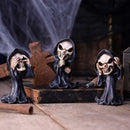 Three Wise Reapers 11cm-See No Hear No Speak No Evil Cartoon Grim Reapers.