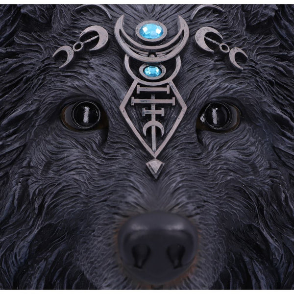 Wolf Moon 30cm [Dark Gothic Magical Wolf Moon Wall Hanging Plaque.]